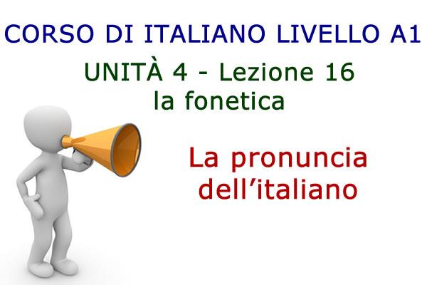 La pronuncia dell'italiano