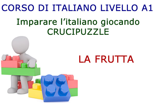 Crucipuzzle sul lessico italiano - la frutta